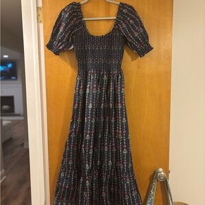 Hill House Navy Louisa Trailing Fern Dress